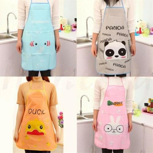 Kawaii Cute Cartoon Animal Waterproof Apron Kitchen Restaurant Cooking Tool