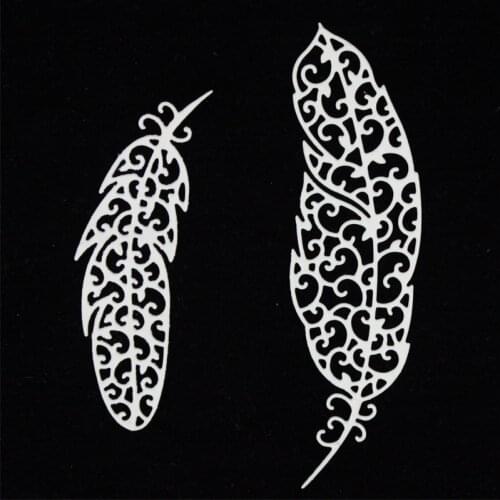 KLJUYP Feather Metal Cutting Dies Stencils for DIY Scrapbooking/photo album Decorative Embossing DIY Paper Cards