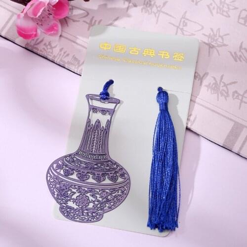 1pc Creativity Peony Flower Bottle Bookmark Cute Hollow Art Pattern Book Mark Page Folder Office School Supplies Stationery