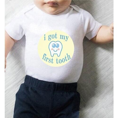 Baby Romper Infant Clothing Fall Clothes for Toddler Girls Cotton One Piece Jumpsuit Kids Clothing Boy My First Tooth Printing