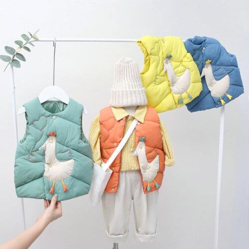 2021 Autumn Winter Children Vests Coats 1-4 Year Warm waistcoats for Boys & Girls Color Red Blue Green Little Child Vests Unisex