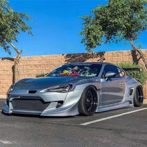 FRP Black Front Lip Spoiler Side Skirts Rear Diffuser Rear Spoiler Bumper Canards For Toyota GT86- SToyota GT86 Subaru BRZ, kit