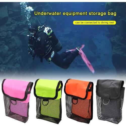 Portable Diving Mesh Gear Bag Diving Reel Holder Carry Pouch Snorkeling Carrying Case Underwater Equipment Storage Bag