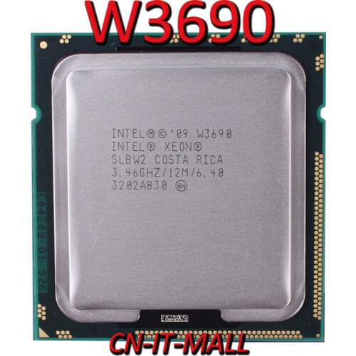 Pulled Xeon W3690 CPU 3.46GHz 12M 6 Core 12 ThreadsProcessor