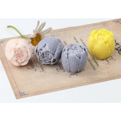 Flower Petals Silicon Candle Mold Bloom Rose Wedding Ornaments Aroma Plaster 3D Stereo DIY Handmade Soft Tool Dried Making Cake