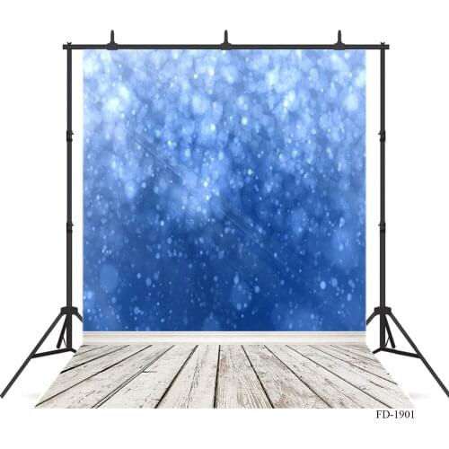 Blue Glitter Wooden Floor Cloth Photographic Backdrop For Photograph Accessories Party Children Baby Background Photo Studio