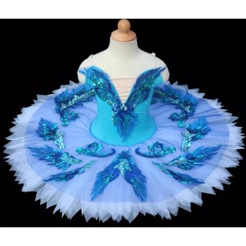 Blue Bird Professional Ballet Tutu For Child Ballerina Dress Figure Skating Performance Dress Tutus Adult Swan Lake Dance Clothe