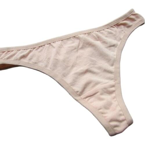 Cotton Sexy Panties Beige Women G-String Soft T-Back Lady Undewear Knickers Hiphugger Low Rise Thong