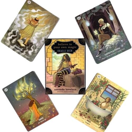 Believe In Your Own Magic Oracle Cards Leisure Party Table Game High Quality Fortune-telling Prophecy Tarot Deck With Guide Book