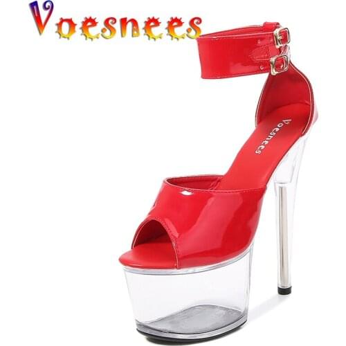 Women Shoes Thick Bottomed Platform Sandals Gladiator Pole Dance Heels High-heeled Sandals Thin Heels Cover Heel Stripper Shoes