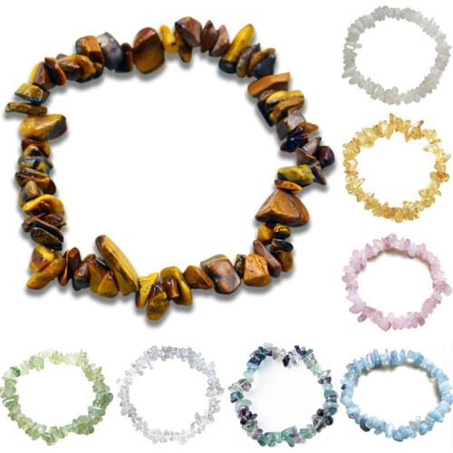 Natural Irregular Stone Bracelet Handmade Beaded Gem Stone Simple Delica Bracelets For Women Boho Adjustable Rope Lady Jewelry