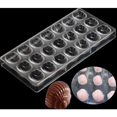 Whelks Snails Conch Shaped Hard Candy Molds Jelly Mould Plastic Baking Tray Polycarbonate Chocolate Mold Pc Mould