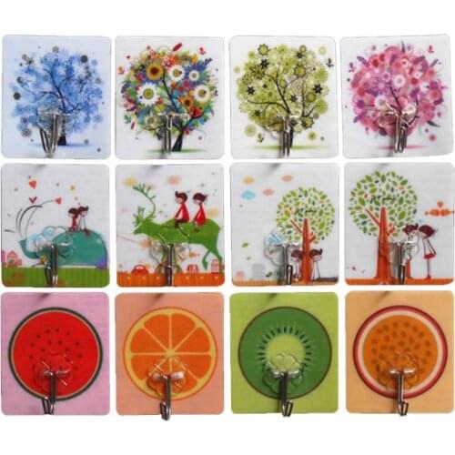 1/5/10Pcs Wall Hooks Strong Suction Cup Sucker Hanger Kitchen Bathroom Adhesive Hook Door Traceless Organizer (Random Color)