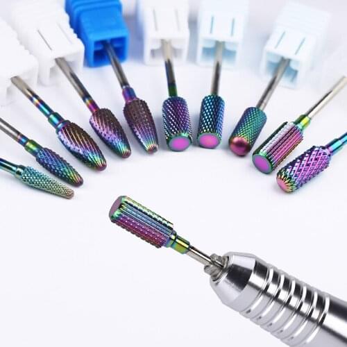 10 Type Nail Drill Bits For Electric Drill Manicure Machine Accessories Tungsten Carbide Ceramic Milling Cutter Nail Files