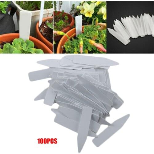 100Pcs Plastic Plant Tags Garden Plant Labels Nursery Markers Flower Pots Labels Tray Mark Tools Garden Accessories