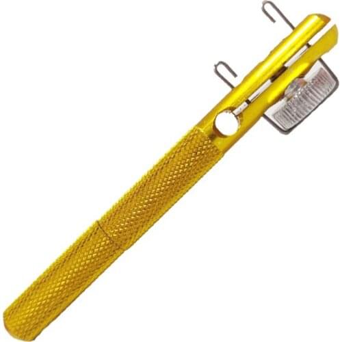 11cm Aluminum Alloy Fishing Tackle Hook Tier Fishing Line Tying Tool with Sub-line Tie Knots Tie and Loop Tyer Fishhook Remover