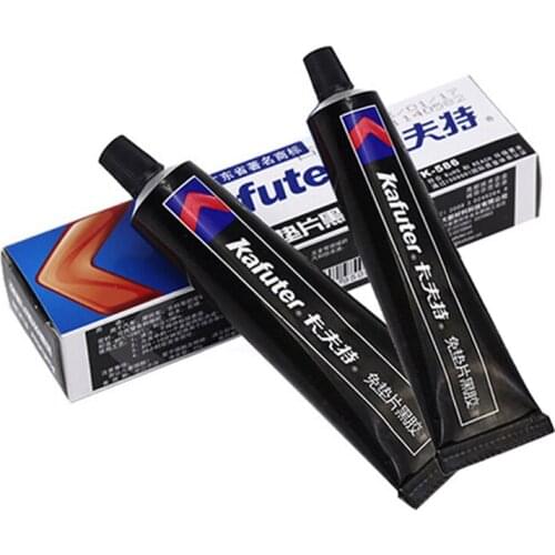 2pcs/lot High Quality Kafuter K-586 Black Silicone Free-Gasket Waterproof To Oil Resist High Temperature Sealant Repairing Glue
