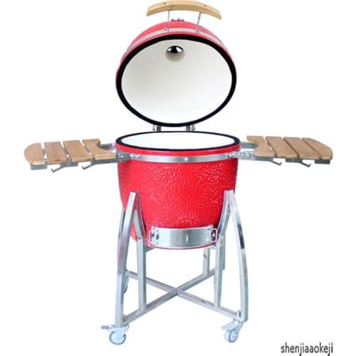 21-inch Household Charcoal Grill Home Sawdust Smoked BBQ Oven Smoked Bacon Stove European style Detachable barbecue furnace 1pc