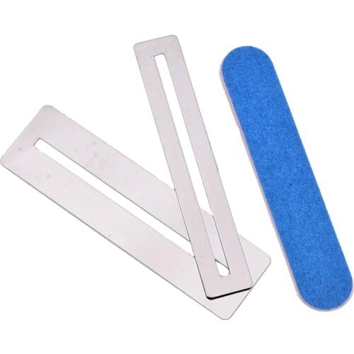3 Pcs Stainless Steel Guitar String Grinding Tools Repairing Tool Set Fretboard Guard ProtectIve Shim & Fret Wire File