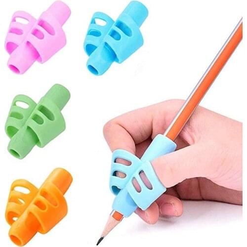 4pcs Children Writing Pencil Pen Holder Kids Learning Practise Silicone Pen Aid Grip Posture Correction Device for Students