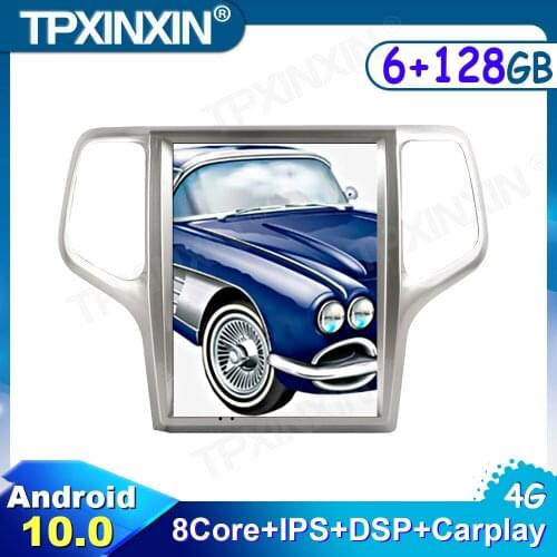 6GB+128GB Android 10.0 For Jeep Grand Cherokee 2008 2009 2010 2012 2013 Car Radio GPS Navigation Multimedia Player Audio Screen