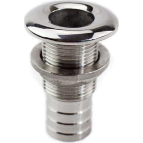 Boat accessories marine Thru Hull Fitting / Drain 1/2'' Hose Barb 316 Stainless Steel