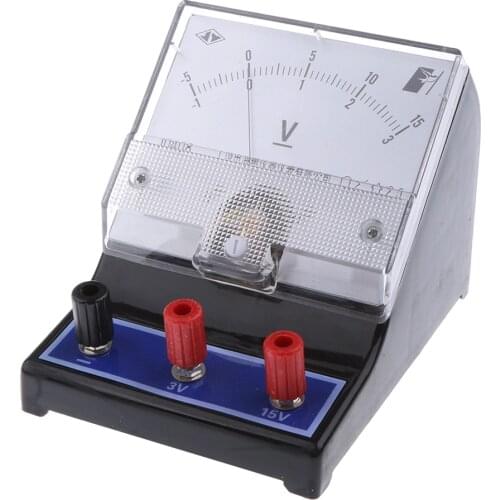 Analog Voltage Testing Meter Voltmeter Gauge -1- 0-3V and -5-0-15V Size approx. 5.12×3.8×3.7inch
