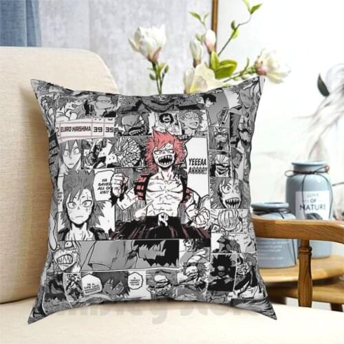 Anime Collage Pillow Case Printed Home Soft Throw Pillow Eijiro Kirishima Doib Kirishima Eijiro Kirishima Eijirou