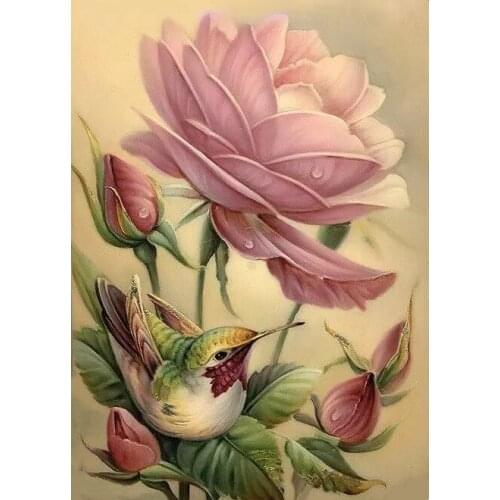 Flower and Bird Cross Stitch Kits 14CT Unprinted 11CT Print Crafts For Embroidered Handmade Art Counted Set Wall Home Decor