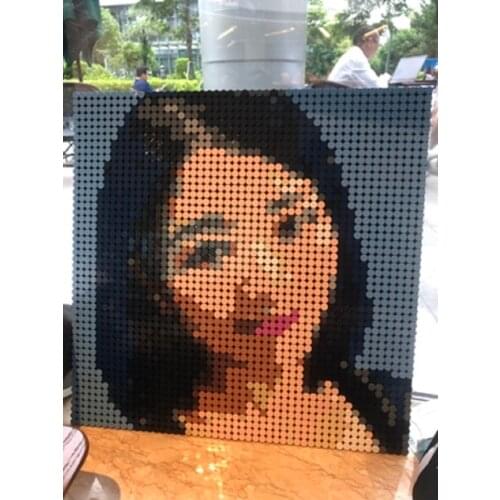 DIY Pixel Art MOC Set Mosaic Custom Photo Painting By Number Private Customized Design Building Blocks 48x48 Studs Creative Gift