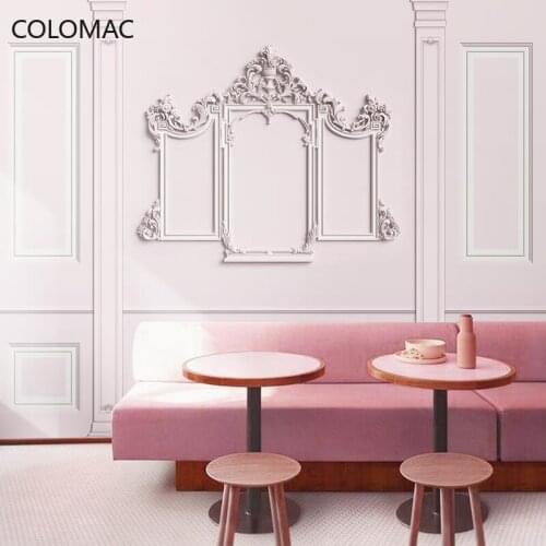 Colomac Custom 3d Relief Plaster Line Wallpaper Clothing Store European Roman Column Background Mural Room Decor Drop Shopping