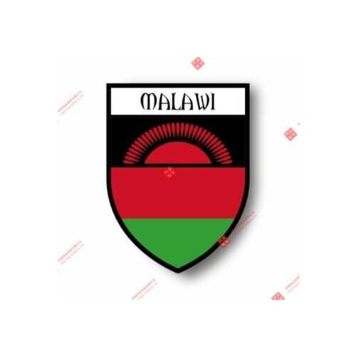 Personality Stickers Decal Souvenir Vinyl Car Shield City Flag World Crest Malawi Racing Motorcycle Helmet Stickers