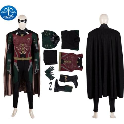 Titans Robin Titans Robin Cosplay Costume Richard Grayson Uniform Cosplay Costume for Halloween ,Perfect Custom For You