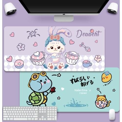 80x30cm Lock Edge Mousepad Computer Gamer Keyboard Mouse Mat Office Home Cute Mousepad Anti-slip Rubber pad for PC Desk Pad