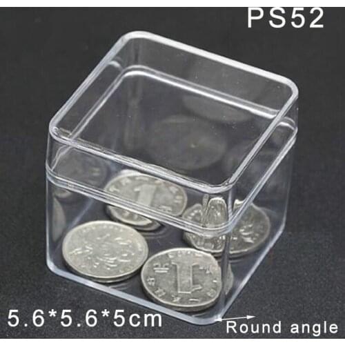 16 sizes Square Box Clear Plastic Storage for DIY Tool Nail Art Jewelry Accessory candy packaging pvc case container