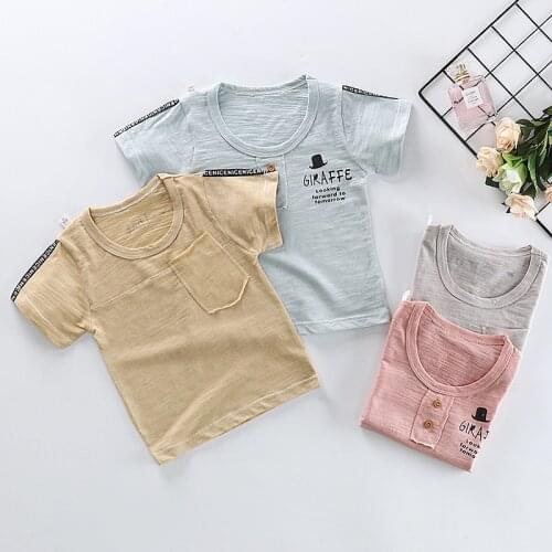 Summer Boys Girls T-shirt Quick-drying Clothes Cotton Sports Short Sleeve Everyday Leisure Tops Baby Kids Clothing Homewear