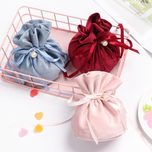 1PC Velvet Drawstring Pouch Multifunction Candy Jewelry Gift Storage Bags Wedding Favor Party Supplies Home Living Accessories