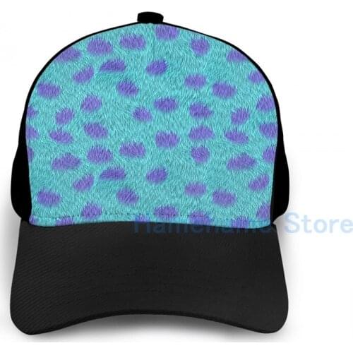 Fashion Sully Fur Monsters Inc Inspired Basketball Cap men women Graphic print black Unisex adult hat