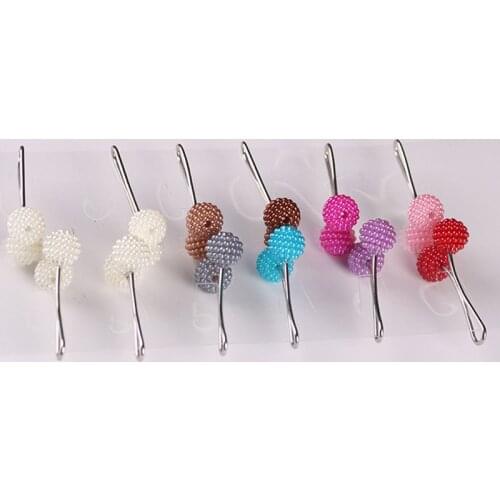 12Pcs Muslim women Hijab Safety Pins set scarf Clips pearl Ball Brooches Fashion Hijab Buckles Jewelry accessories