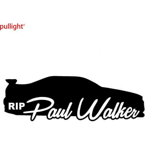 15CM*4.8CM Rip Paul Walker Skyline Silhouette Fast Furious Drift Memory Car Sticker Motorcycle Decorating Sticker