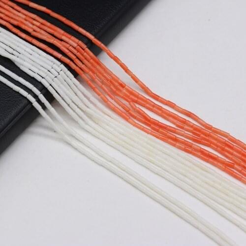 Natural Coral Beads Cylindrical Shaped Mix Color Loose Spacer Coral Beaded For Jewelry Making DIY Bracelet Necklace Accessories