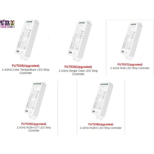 Upgraded version FUT035 FUT036FUT037FUT038 FUT039 2.4G 4-Zone Color SingleColor Brightness RGB RGBW RGB+CCT led strip controller