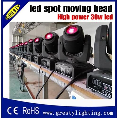 Wholesale China moving heads LED mini 30w Spot Moving Head Light 30W DMX dj 8 gobos effect stage lights