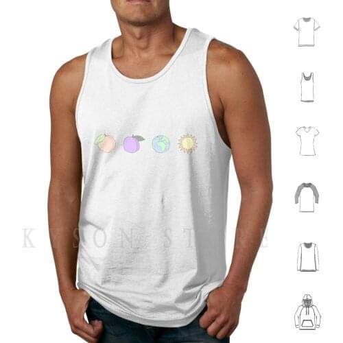The Front Bottoms-Peach Tank Tops Vest 100% Cotton The Front Tfb Tfb Lyrics Bands Modern Baseball The
