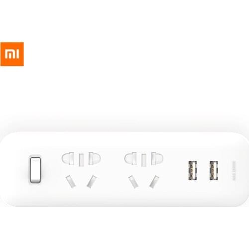 Original Xiaomi Mijia Electrical Socket Converter 2 USB Fast Charging Portable Travel Adapter Household Mi Wall Plug Extension
