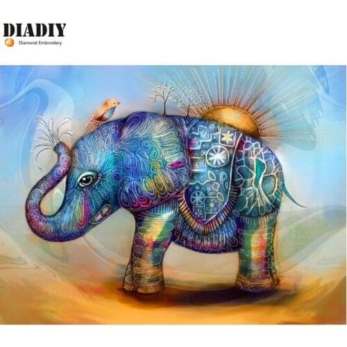 Full round drill 5D DIY Diamond embroidery Cartoon elephant Diamond Painting Cross Stitch Rhinestone Mosaic decoration gift