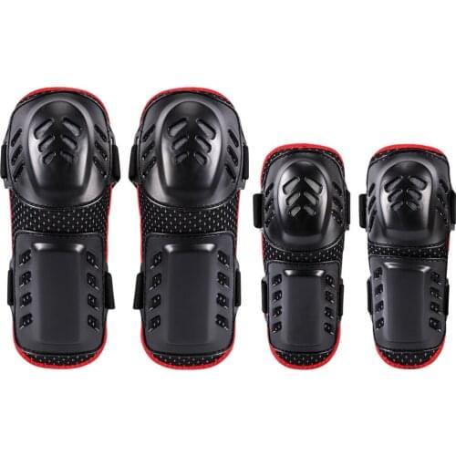 Porous knee and elbow protection four piece anti-seismic protection anti falling roller ski bike protection