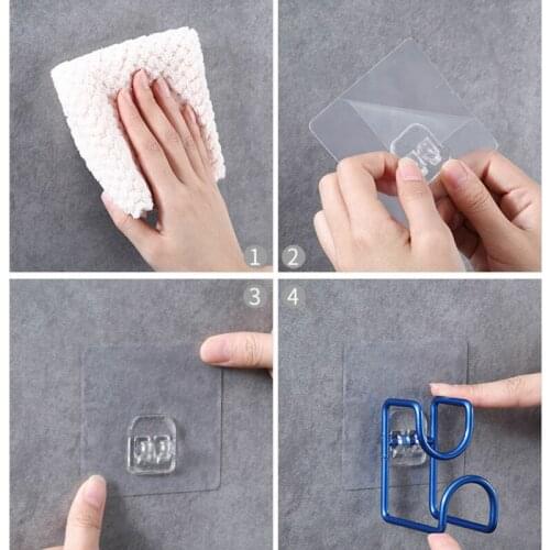 Multi colors Wall Mounted Door Sticky Hanger Holder Wash Basin Holder Strong Adhesive Hook Kitchen Bathroom Hooks