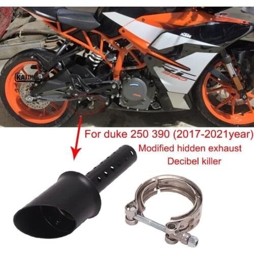 Slip On For DUKE 390 250 200 125 RC390 KTM390 2017 - 2021 Motorcycle GP Racing Ehxaust Escape Modify Hidden Muffler DB Killer