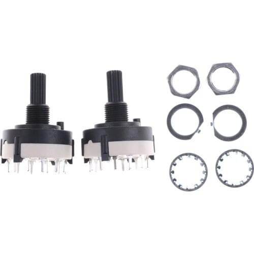 High Quality 2pcs,1 Pole 12 Position 0.3A 250VAC Custom Wiring ROTARY SWITCH